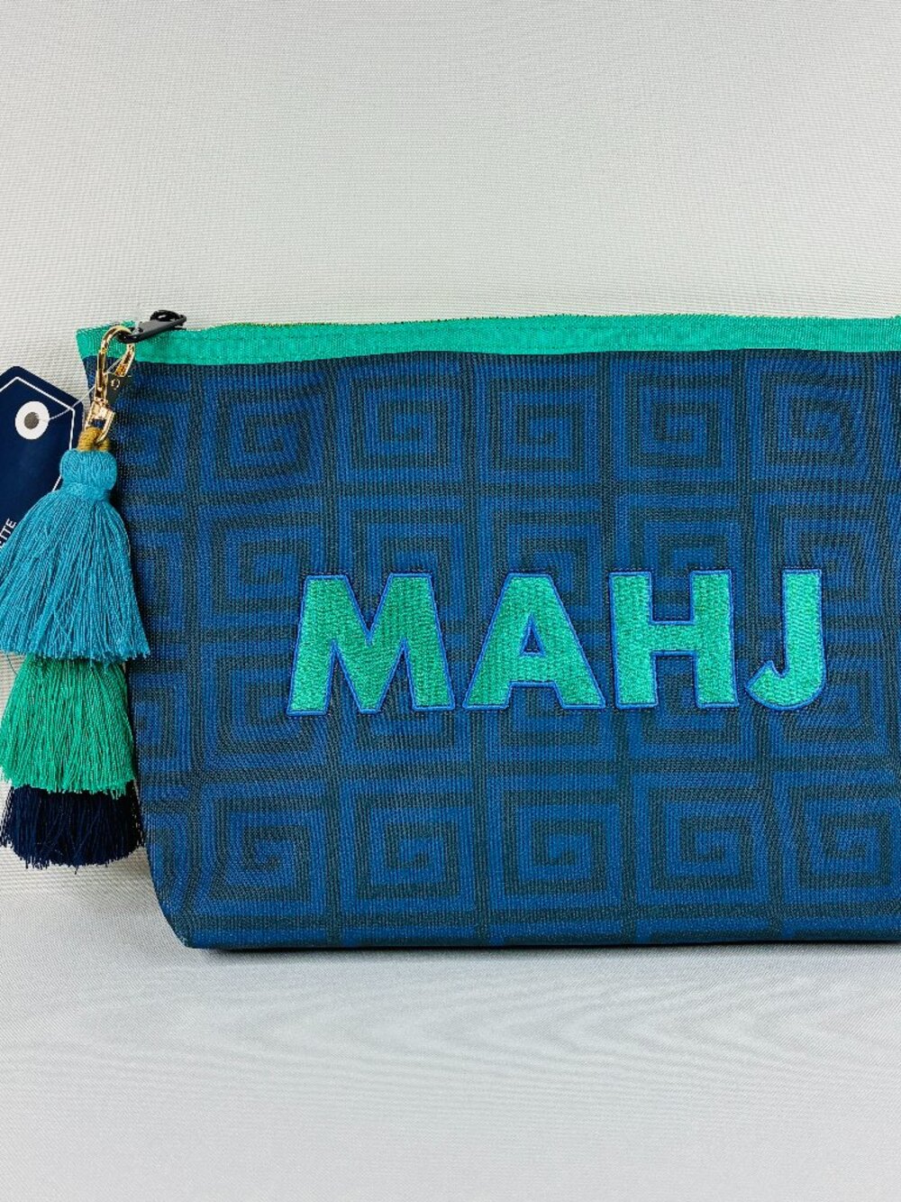 Jonathan Adler x Michaels Blue Mahjong Game Pouch Mahj Tile Bag 813868 New